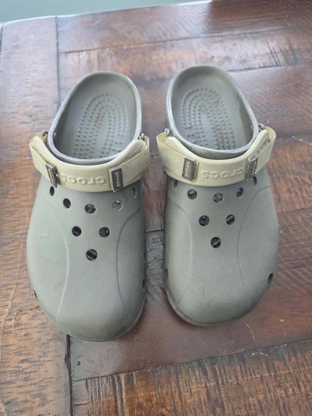 Vintage Crocs Clogs Green & Tan US 13 M